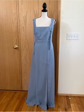 Birdy Grey Alex Chiffon Maxi Dress Women’s Small Blue Bridesmaid Wedding